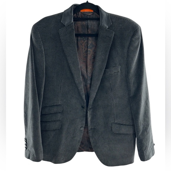 Tallia Mens Size 42R Velvet Two Button Blazer Sport Coat - Picture 1 of 9
